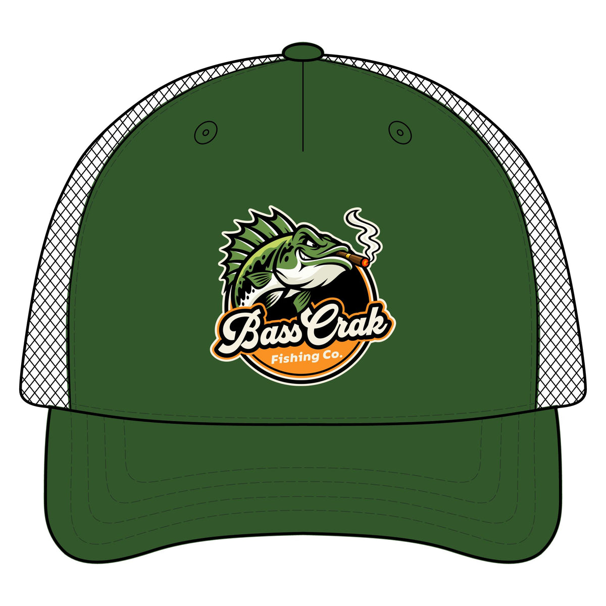 BassCrak Fishing Co. Trucker Cap