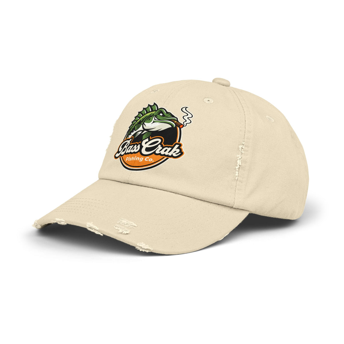 BassCrak Fishing Co. Distressed Cap
