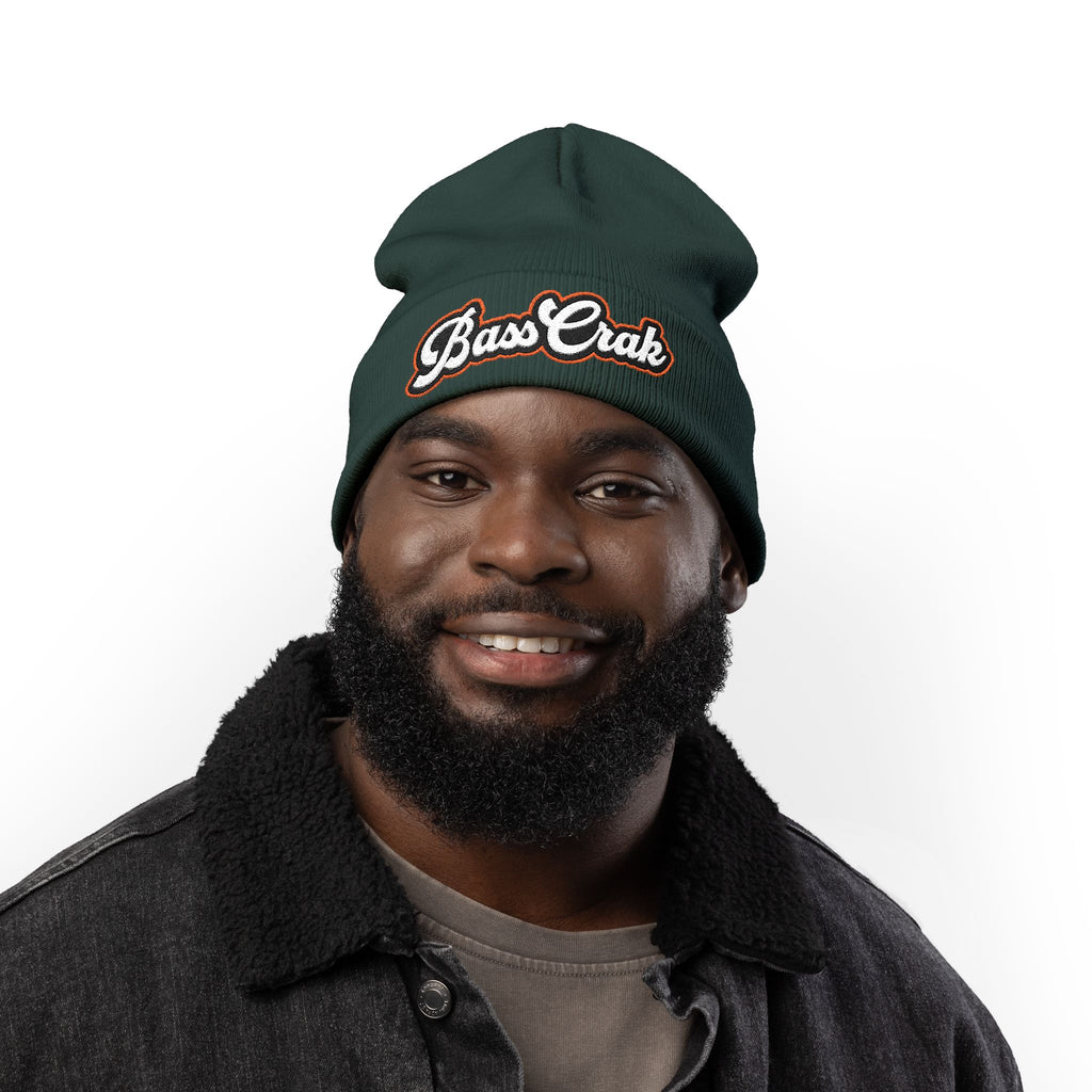 BassCrak Embroidered Knit Beanie