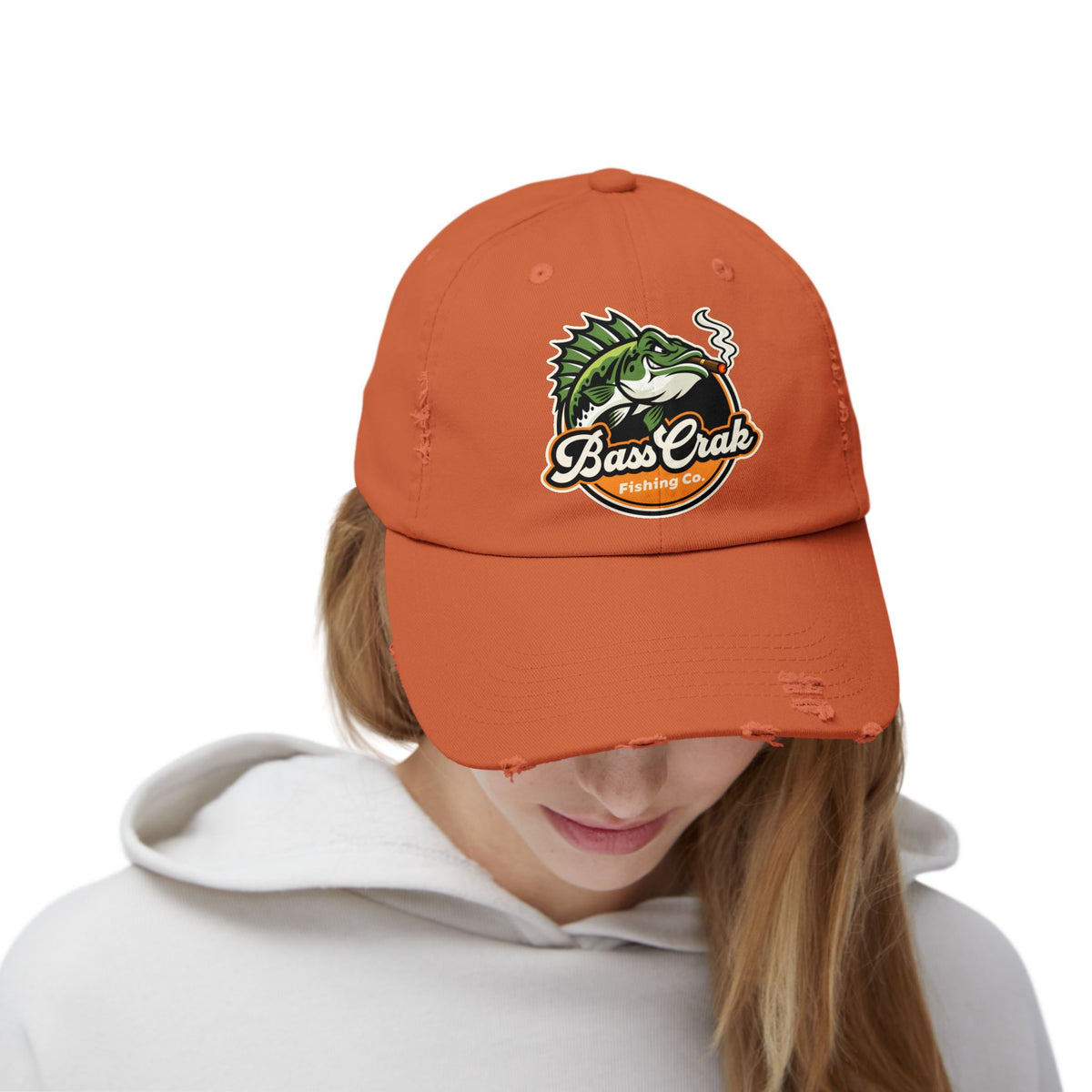 BassCrak Fishing Co. Distressed Cap