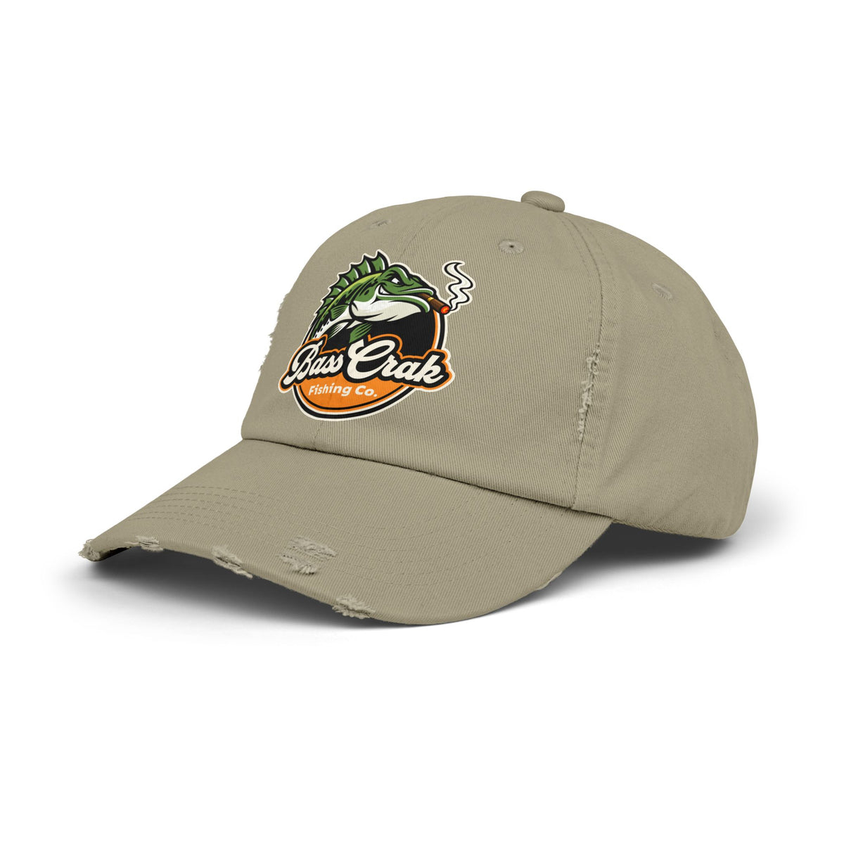 BassCrak Fishing Co. Distressed Cap