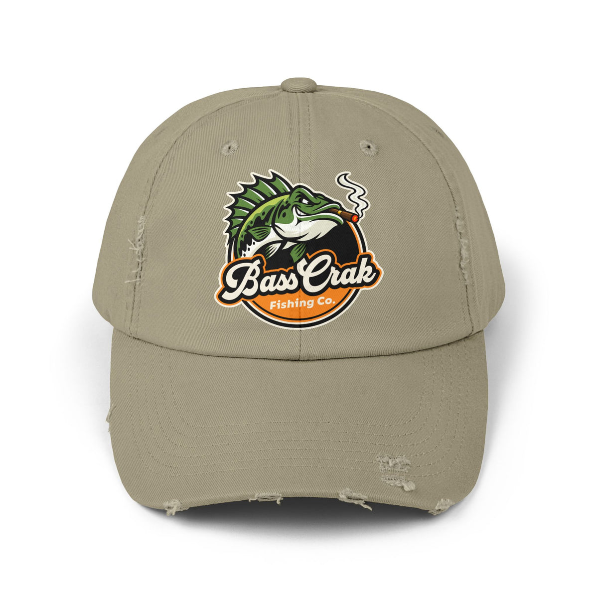 BassCrak Fishing Co. Distressed Cap