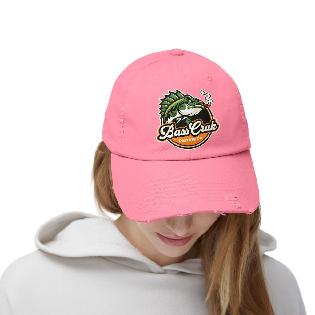 BassCrak Fishing Co. Distressed Cap